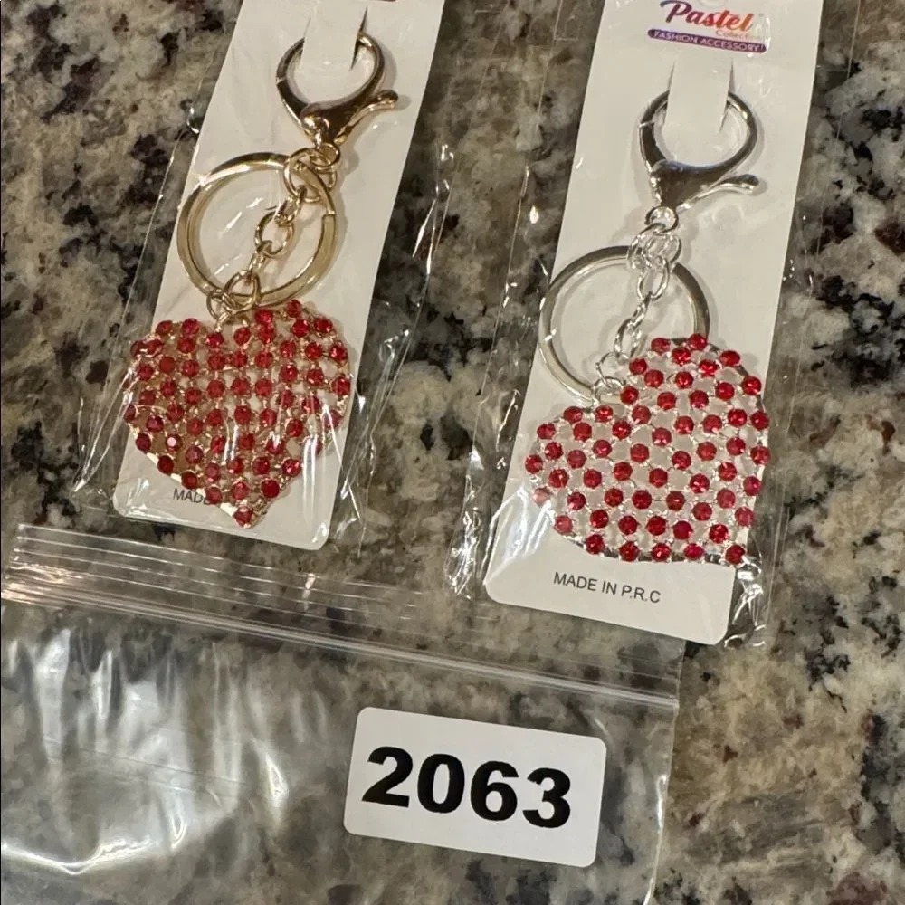 2063 Heart Key‎ Ring & Bag Charm
